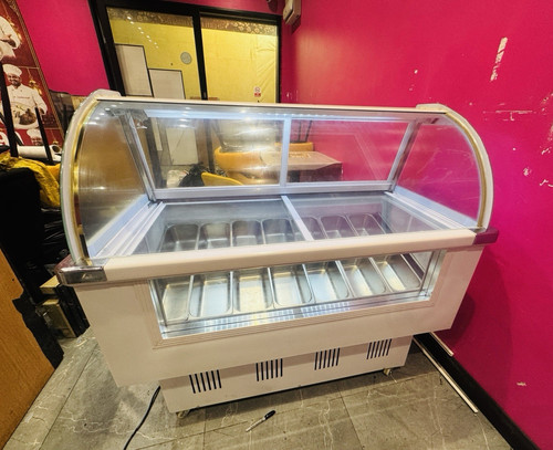 Gelato ice cream display - cream,