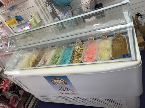 Ice cream freezer working - cream, and